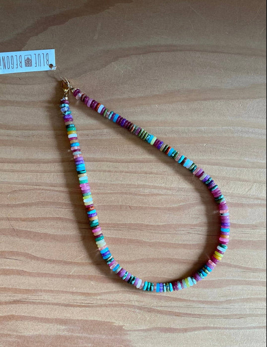 Rainbow Mixed Gemstone Necklace