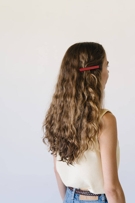 Evie Metal Acetate Hair Clips | Rose Color