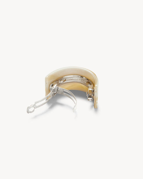French Pony Barrette in Alabaster