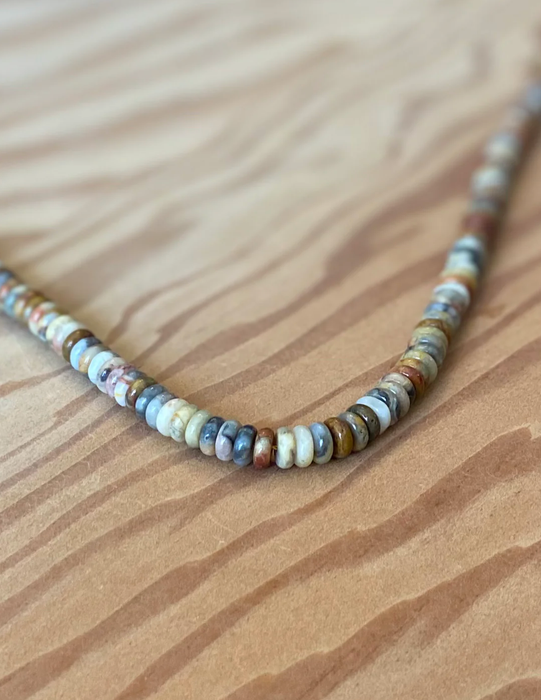 Crazy Agate Beaded Necklace