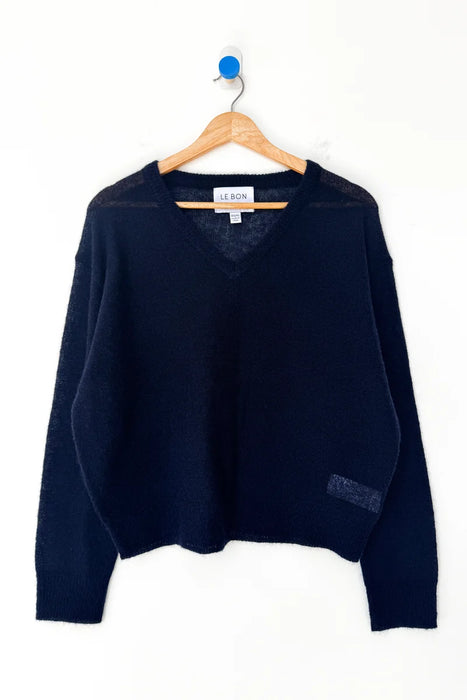 Matthew V-Neck Sweater | Navy