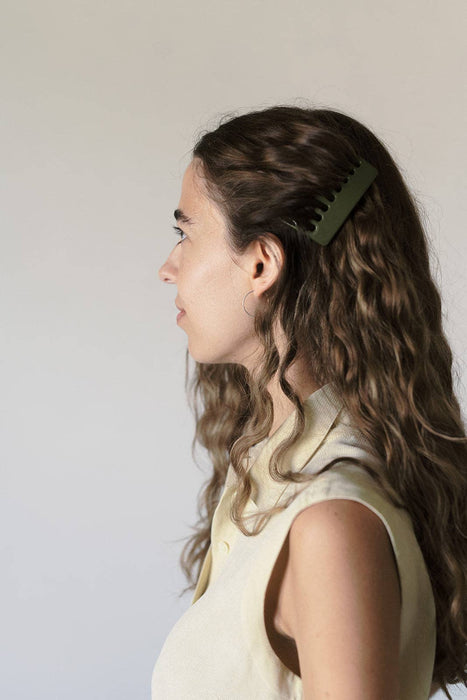 French Side Hair Comb Peineta | Green
