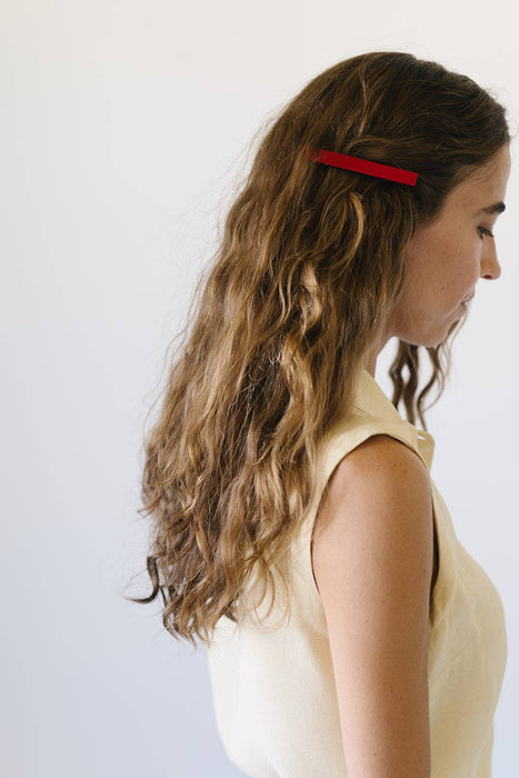 Evie Metal Acetate Hair Clips | Rose Color