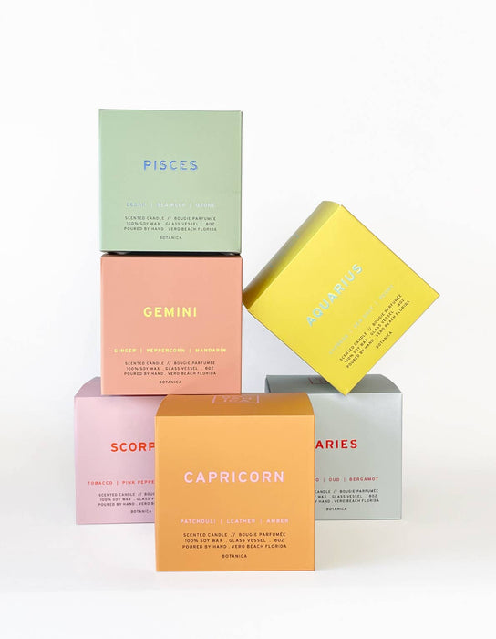 Aquarius Zodiac Candle